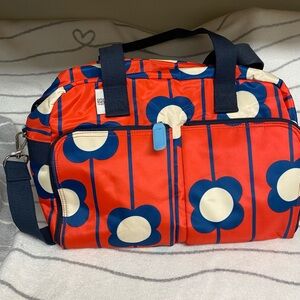 Orla Kiely for Target Red and Blue Floral Diaper Bag